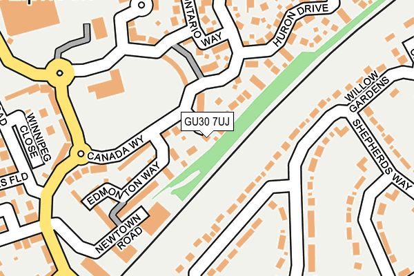 GU30 7UJ map - OS OpenMap – Local (Ordnance Survey)