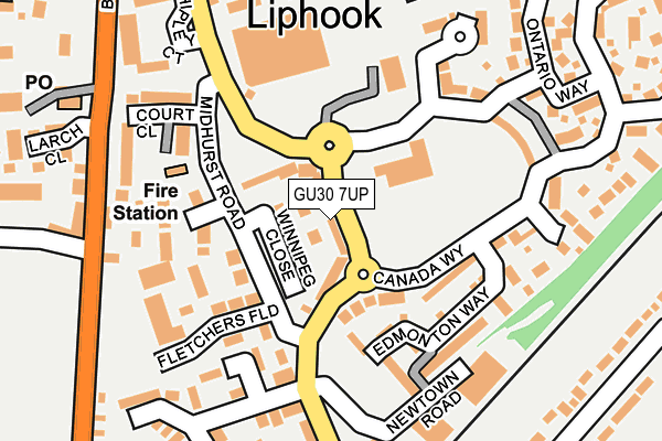 GU30 7UP map - OS OpenMap – Local (Ordnance Survey)