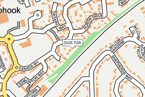 GU30 7UW map - OS OpenMap – Local (Ordnance Survey)
