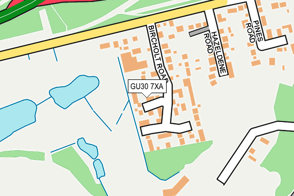 GU30 7XA map - OS OpenMap – Local (Ordnance Survey)