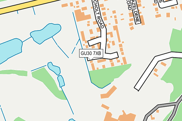 GU30 7XB map - OS OpenMap – Local (Ordnance Survey)