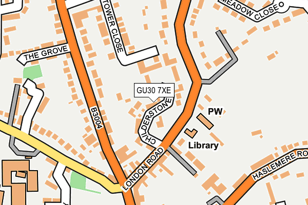 GU30 7XE map - OS OpenMap – Local (Ordnance Survey)