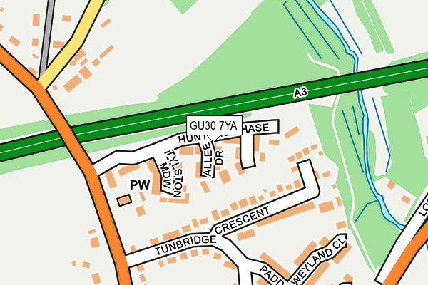 GU30 7YA map - OS OpenMap – Local (Ordnance Survey)