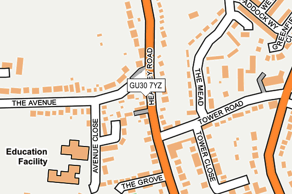 GU30 7YZ map - OS OpenMap – Local (Ordnance Survey)