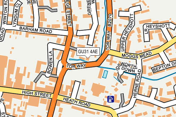 GU31 4AE map - OS OpenMap – Local (Ordnance Survey)