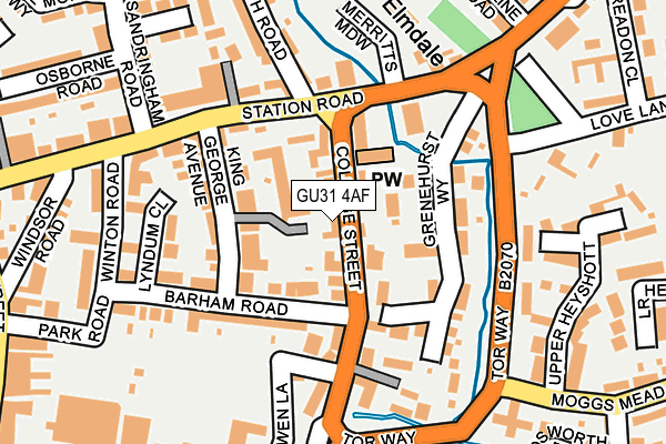 GU31 4AF map - OS OpenMap – Local (Ordnance Survey)