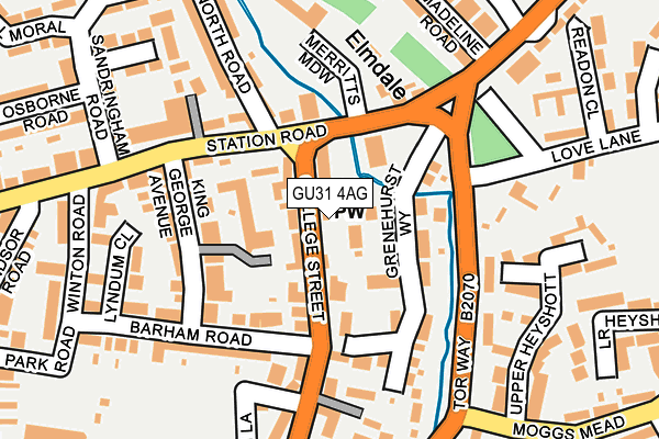 GU31 4AG map - OS OpenMap – Local (Ordnance Survey)