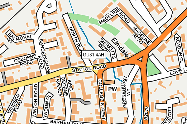 GU31 4AH map - OS OpenMap – Local (Ordnance Survey)