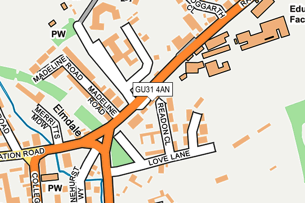 GU31 4AN map - OS OpenMap – Local (Ordnance Survey)