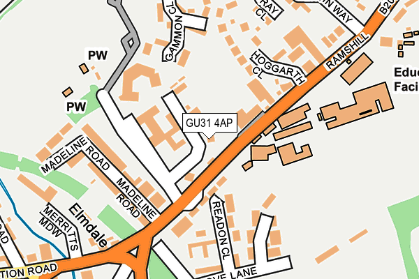 GU31 4AP map - OS OpenMap – Local (Ordnance Survey)
