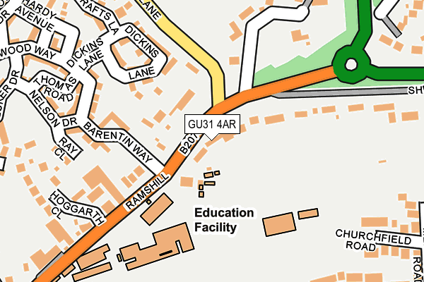 GU31 4AR map - OS OpenMap – Local (Ordnance Survey)