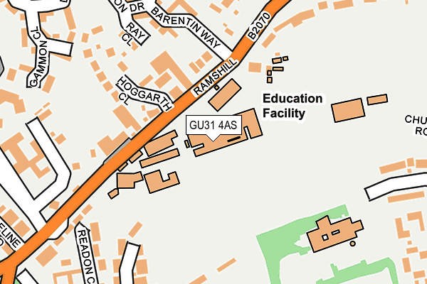 GU31 4AS map - OS OpenMap – Local (Ordnance Survey)