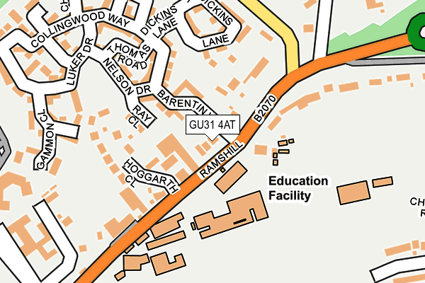 GU31 4AT map - OS OpenMap – Local (Ordnance Survey)