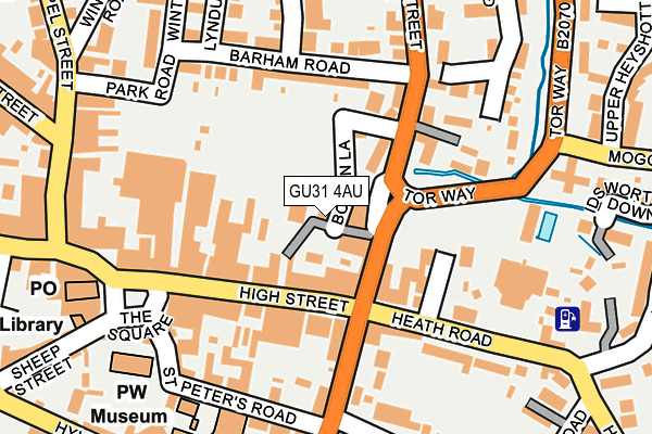 GU31 4AU map - OS OpenMap – Local (Ordnance Survey)