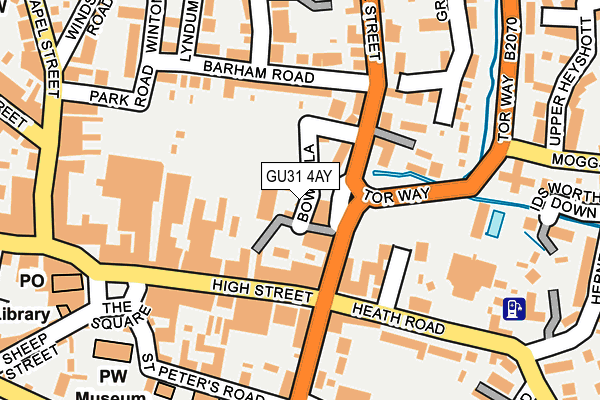 GU31 4AY map - OS OpenMap – Local (Ordnance Survey)