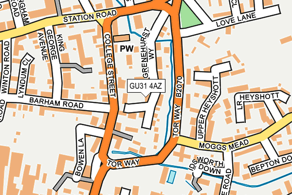 GU31 4AZ map - OS OpenMap – Local (Ordnance Survey)