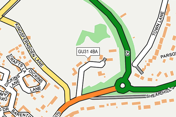 GU31 4BA map - OS OpenMap – Local (Ordnance Survey)