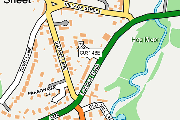 GU31 4BE map - OS OpenMap – Local (Ordnance Survey)