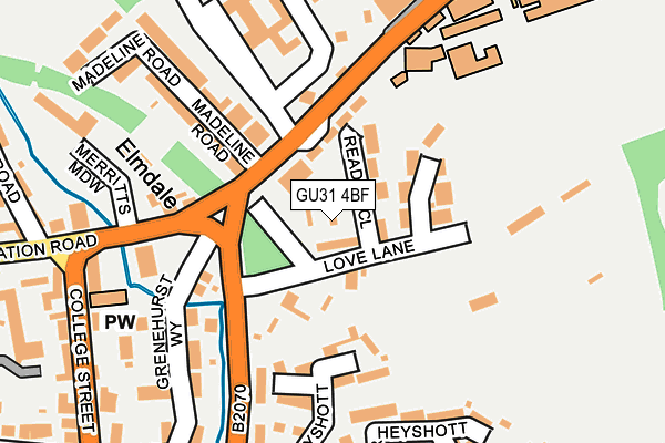 GU31 4BF map - OS OpenMap – Local (Ordnance Survey)