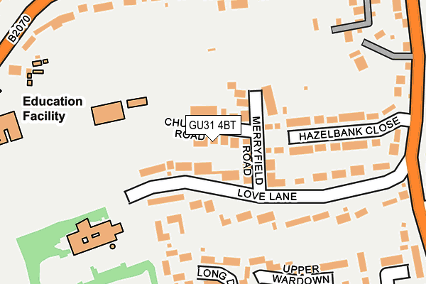 GU31 4BT map - OS OpenMap – Local (Ordnance Survey)