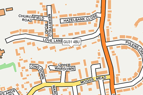 GU31 4BU map - OS OpenMap – Local (Ordnance Survey)