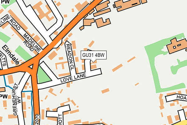 GU31 4BW map - OS OpenMap – Local (Ordnance Survey)