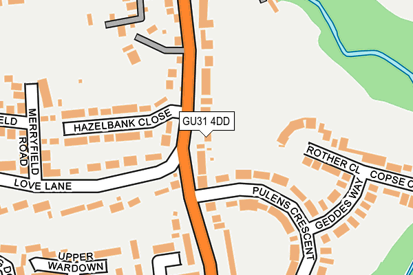 GU31 4DD map - OS OpenMap – Local (Ordnance Survey)