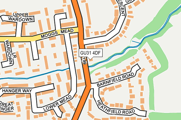 GU31 4DF map - OS OpenMap – Local (Ordnance Survey)