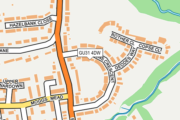 GU31 4DW map - OS OpenMap – Local (Ordnance Survey)