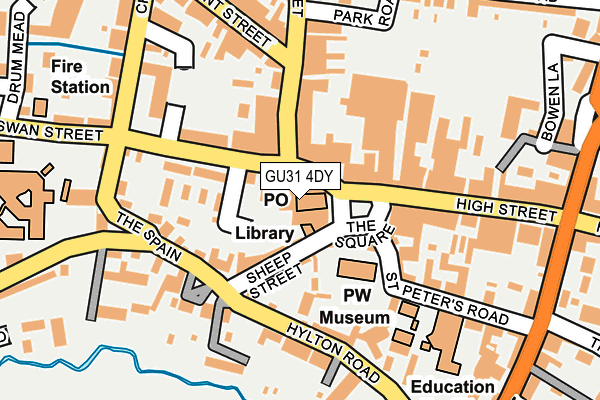 GU31 4DY map - OS OpenMap – Local (Ordnance Survey)