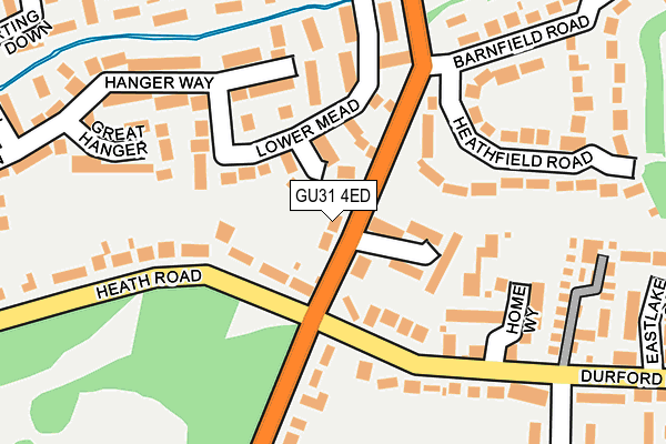 GU31 4ED map - OS OpenMap – Local (Ordnance Survey)