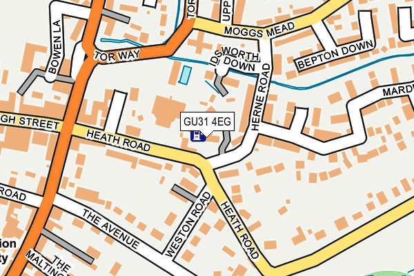 GU31 4EG map - OS OpenMap – Local (Ordnance Survey)