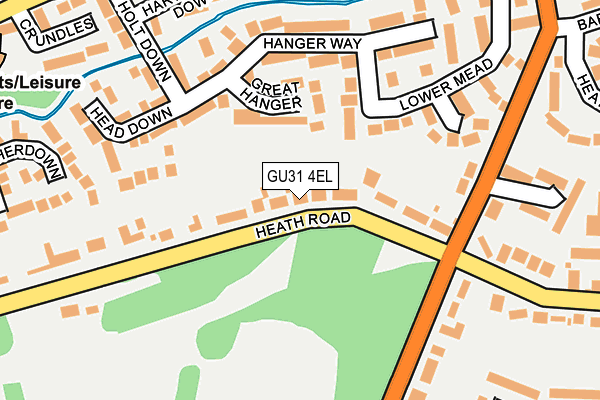 GU31 4EL map - OS OpenMap – Local (Ordnance Survey)