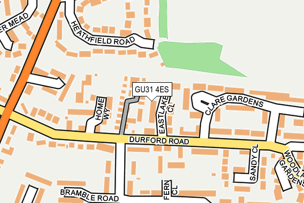 GU31 4ES map - OS OpenMap – Local (Ordnance Survey)