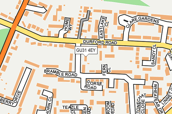 GU31 4EY map - OS OpenMap – Local (Ordnance Survey)