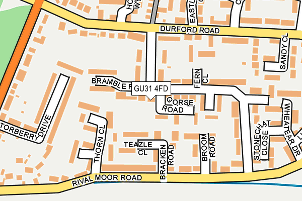 GU31 4FD map - OS OpenMap – Local (Ordnance Survey)