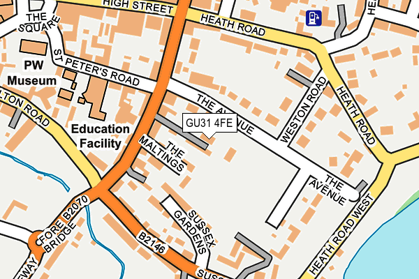 GU31 4FE map - OS OpenMap – Local (Ordnance Survey)