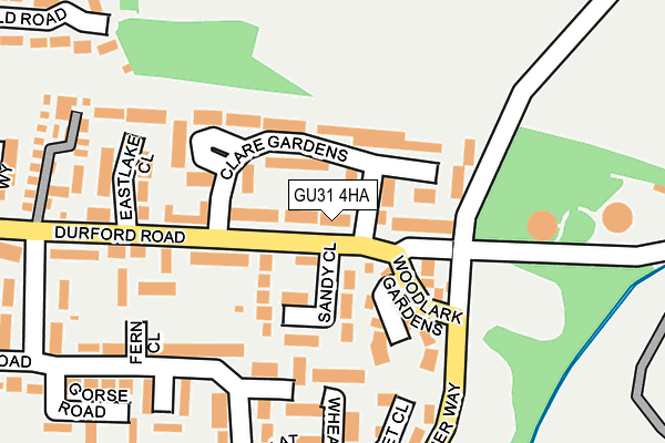 GU31 4HA map - OS OpenMap – Local (Ordnance Survey)