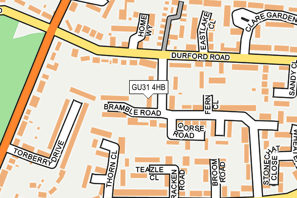 GU31 4HB map - OS OpenMap – Local (Ordnance Survey)