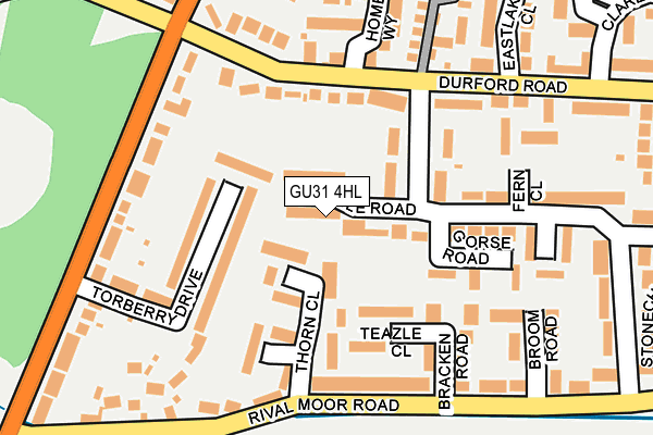 GU31 4HL map - OS OpenMap – Local (Ordnance Survey)
