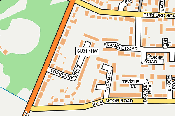 GU31 4HW map - OS OpenMap – Local (Ordnance Survey)