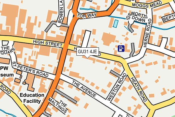 GU31 4JE map - OS OpenMap – Local (Ordnance Survey)