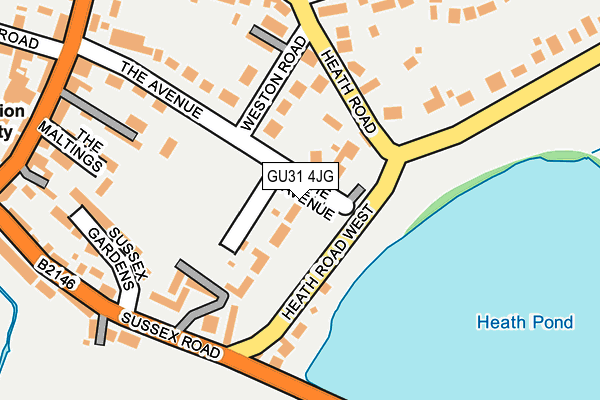 GU31 4JG map - OS OpenMap – Local (Ordnance Survey)