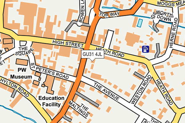 GU31 4JL map - OS OpenMap – Local (Ordnance Survey)