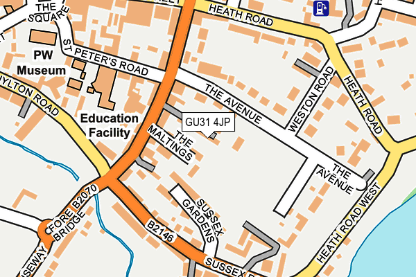 GU31 4JP map - OS OpenMap – Local (Ordnance Survey)