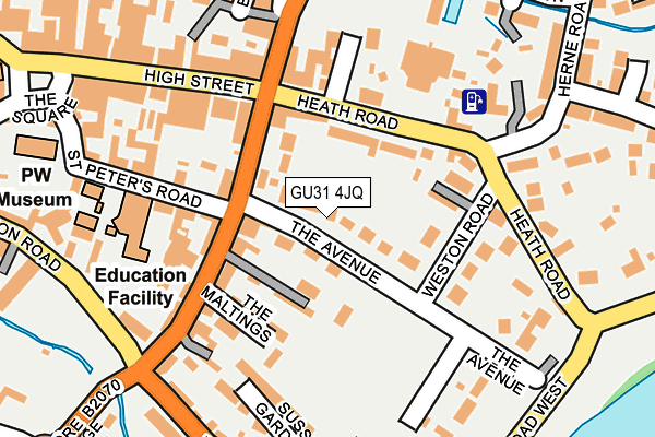 GU31 4JQ map - OS OpenMap – Local (Ordnance Survey)