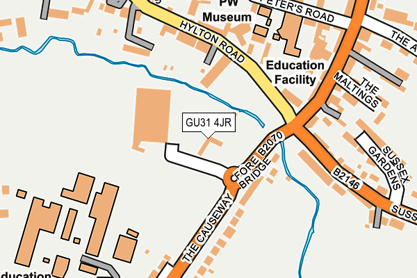 GU31 4JR map - OS OpenMap – Local (Ordnance Survey)