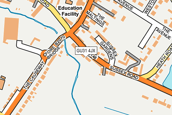 GU31 4JX map - OS OpenMap – Local (Ordnance Survey)