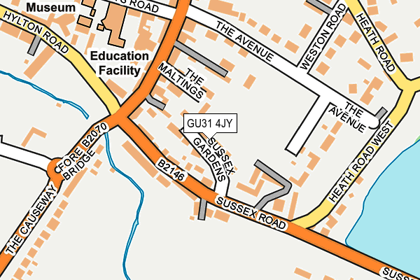 GU31 4JY map - OS OpenMap – Local (Ordnance Survey)