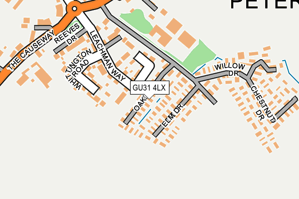 GU31 4LX map - OS OpenMap – Local (Ordnance Survey)